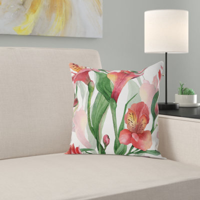Coussin décoratif art à motif floral