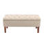 Banc de rangement en tissu Amatucci avec pieds en bois d'hévéa-1370699239