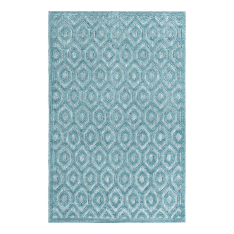 Heacock Geometric Indoor / Outdoor Rug, Rectangle 6' x 9'