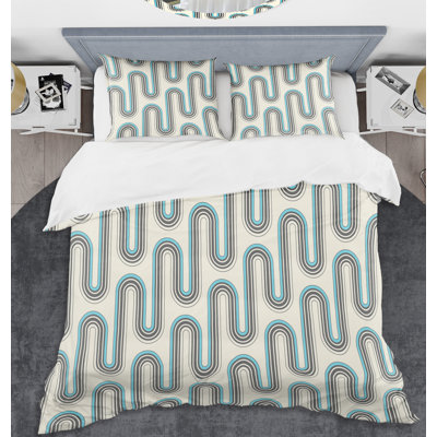 Ensemble de housse de couette rétro Minimal IV Mid-Century