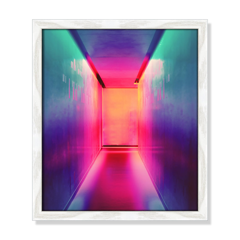Imprimé «Neon Wonderland» par Efe Kurnaz, Cadre photo blanc sans cadre, H 15 po x l 13 po x P 1,25 po