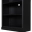Bibliothèque Moderne 5, tablettes réglables, DEL, bois massif et noir pour bibliothèque de cinéma maison, cadre, tableau, chambre d'amis