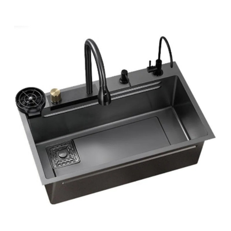 Évier de cuisine en acier inoxydable encastrable 29,5 po L 29,5 po