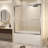Tempered Glass With Explosion Proof Film,Aluminum Frame Double Sliding Shower Door,Stainless Steel Handle-112517885