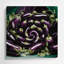 Légumes, aubergine, globe, art mural en métal mauve-554067355