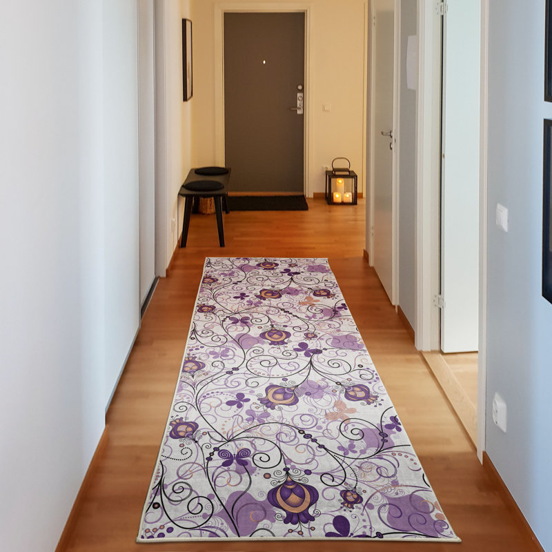 Tapis décoratif chaud en fibre de polyester à haute densité à chaud Chaudry, Tapis de couloir 2 pi x 5 pi
