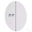 Miroir de salle de bain 70 cm, miroir rond, panneau blanc mat