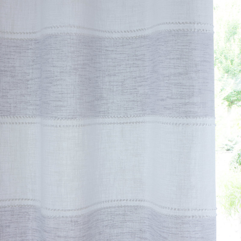 Reviel Sheer Curtain Pair, Grey, 140cm Width x 229cm Drop