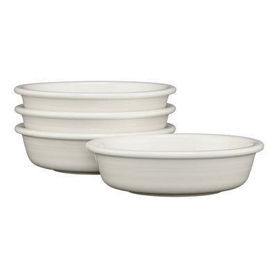 Fiesta White Classic Rim 6 7/8 Inch Cereal Bowl 19 Oz, Set Of 4