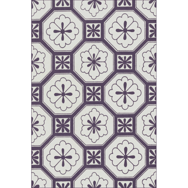 Motif en prune VI, H 18 po x l 12 po x P 1,25 po