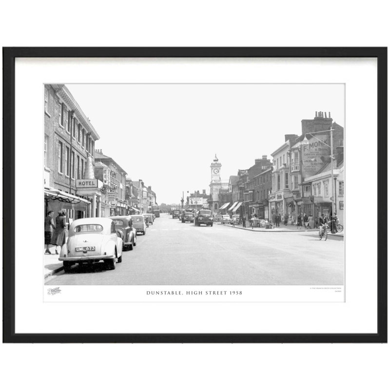 Dunstable, High Street 1958 - Single Picture Frame Print, 60cm H X 80cm W x 2cm D