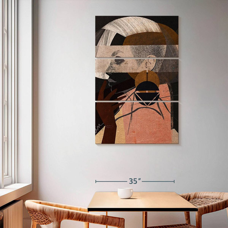 Leisha Face Off I, 65" H x 42" W