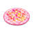 Pink Marble Check Melamine Dinner Plates-128182535