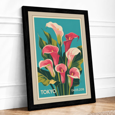 Tokyo Calla Lilies Botanical - Framed Print