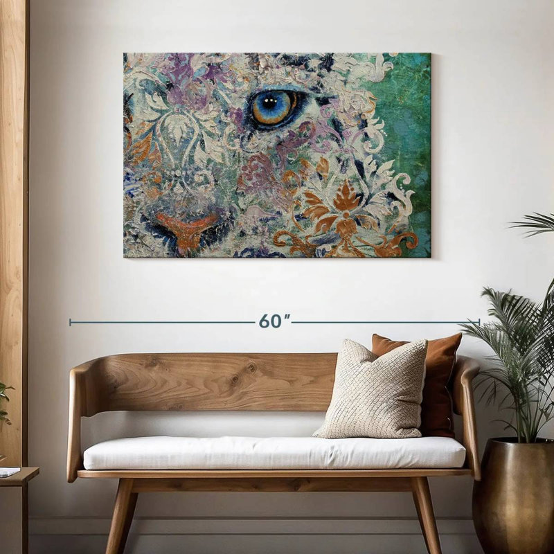 Brampt Royal Snow Leopard, 30" H x 45" W