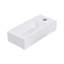 Lavabo de salle de bain mural rectangulaire en céramique blanche 14,57 x 7,28 pouces avec trou de robinet simple