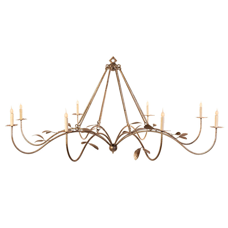 Medium Belfair Chandelier W/ Leaves