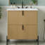 30" Bathroom Vanity With Ceramic Sink, Equipped With Vertical Pulls And Full-Extension Drawers, Freestanding Bathroom Vanity With Soft Close Drawer Slides, Fluted Design-794265235