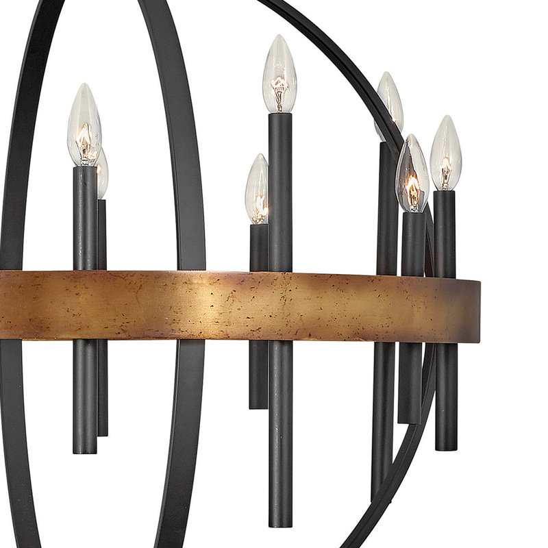 Wells 30" Twelve-Light Candle Orb Chandelier