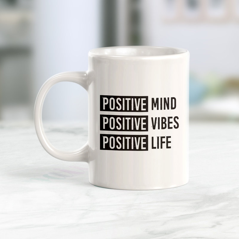 Tasse à café à vie positive, Ensemble de verres à lait, Plastique polypropylène