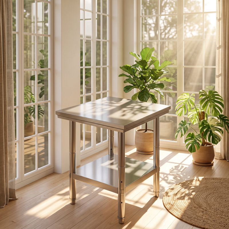 Stainless Steel Top End Table