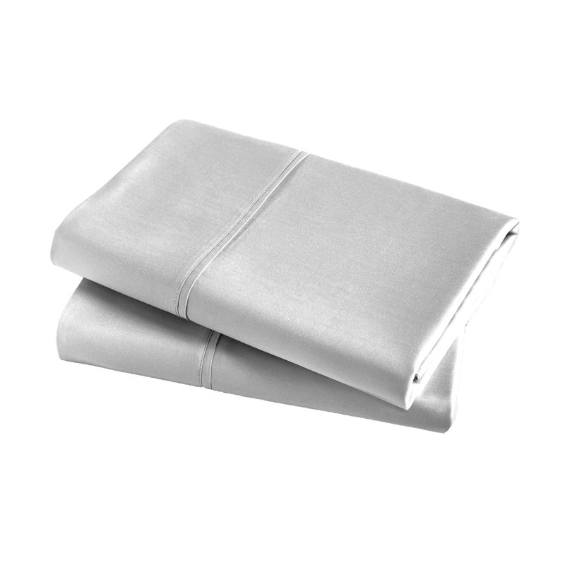 Luxury 700 Thread Count Certified Certified Egyptian Cotton Sateen Pillowcase, King, White