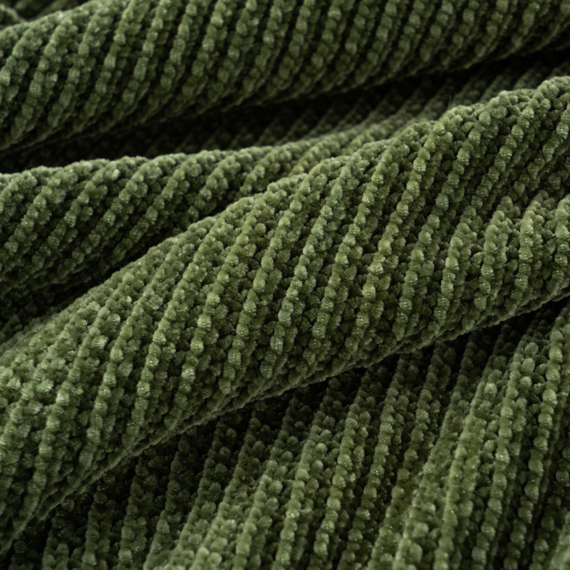 Jeté pour canapé, jeté en chenille douce avec pampilles pour la décoration intérieure, jetés vert pour housse de canapé, 60 po x 80 po