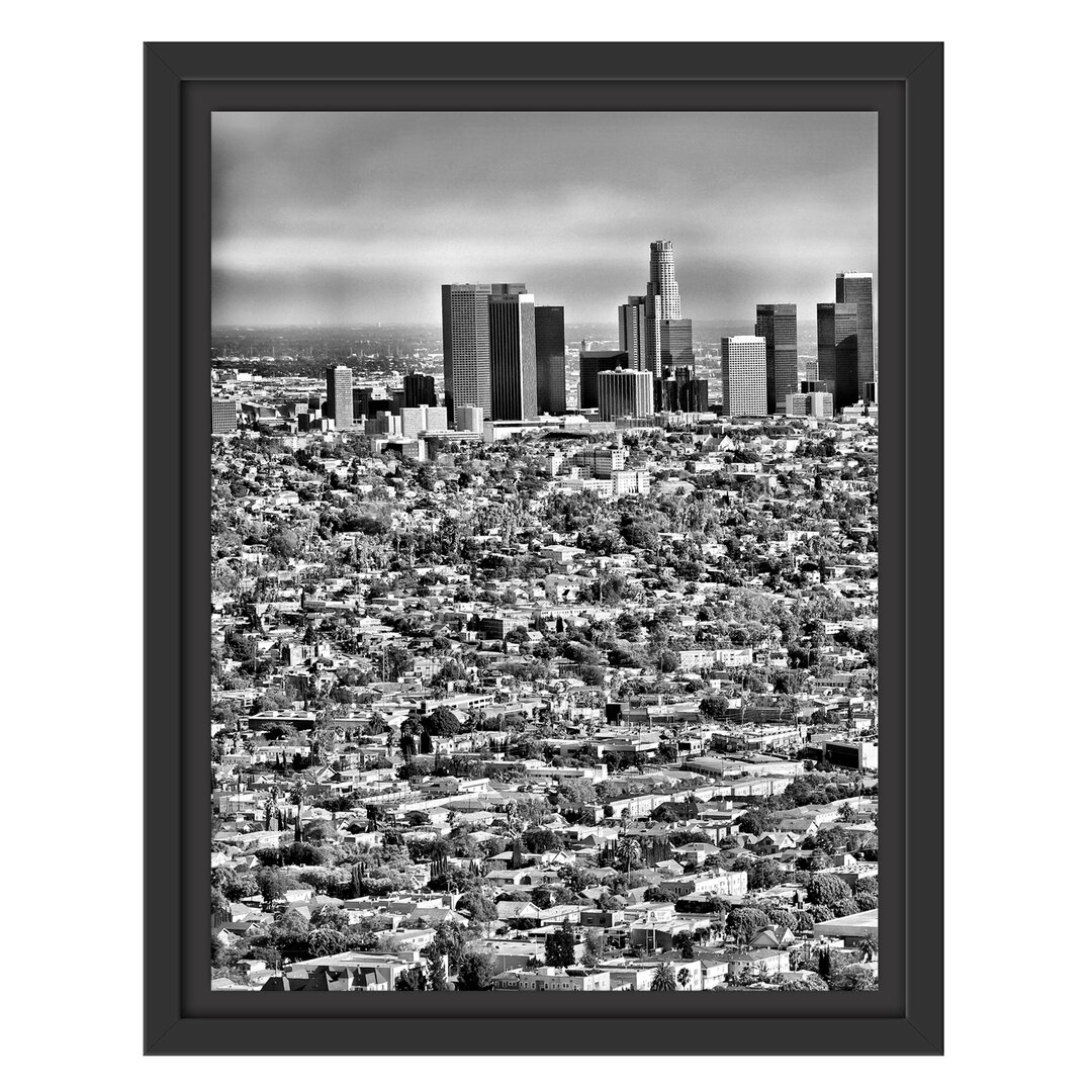 Gerahmtes Wandbild Los Angeles City Großstadt