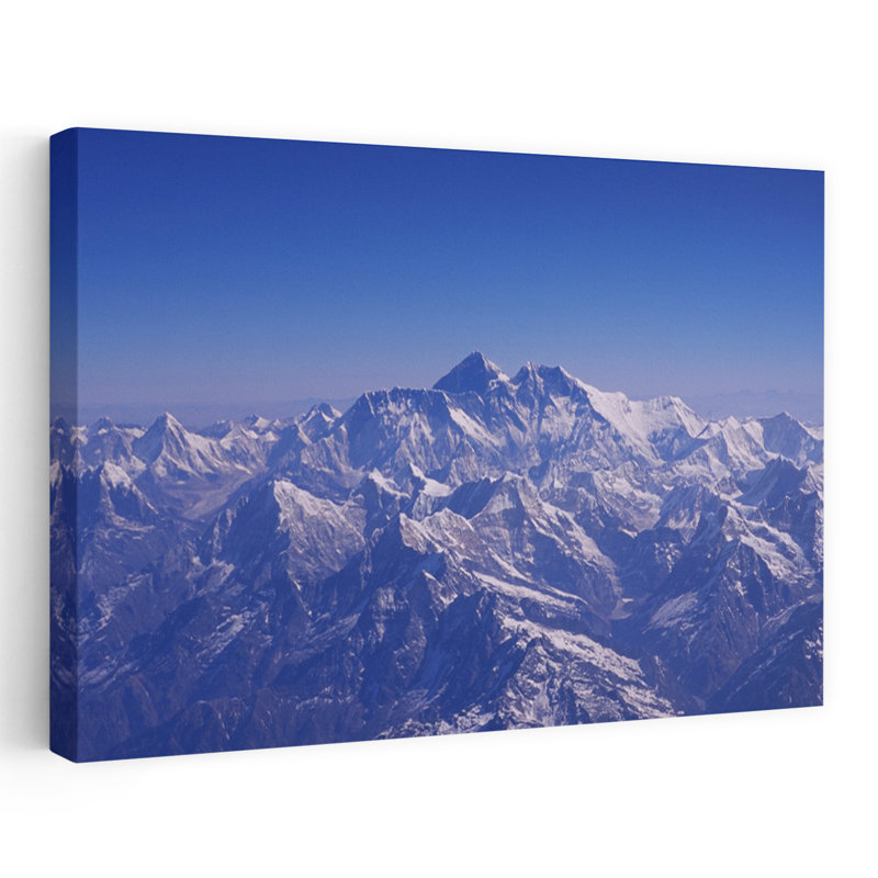 Vue aérienne d'une chaîne de montagnes, Himalaya, Katmandou, Népal, Art contemporain contemporain, montagne