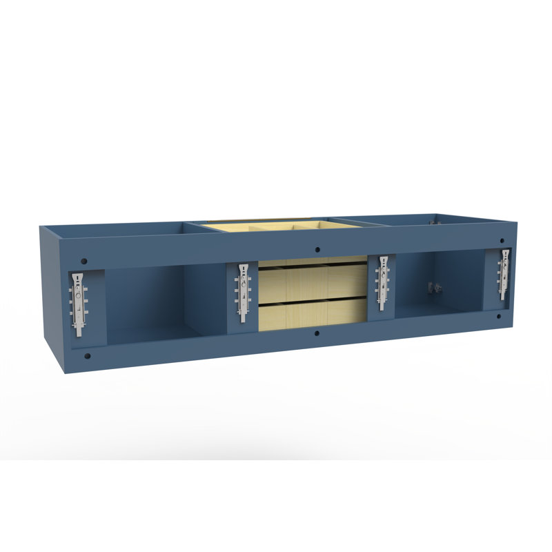 Base de meuble-lavabo mural 60 po Alpine, Bleu/doré