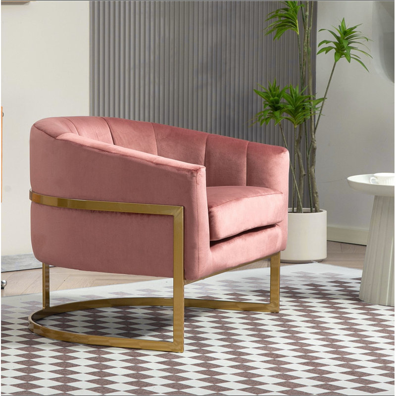 Fauteuil d'appoint rembourré de luxe avec cadre en velours, fauteuil de coiffeuse polyvalent et polyvalent pour l'intérieur et la maison