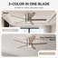 52 po Ventilateur de plafond d'intérieur encastré en nickel brossé avec 5 pales, chaînette-1333732185-1333732184