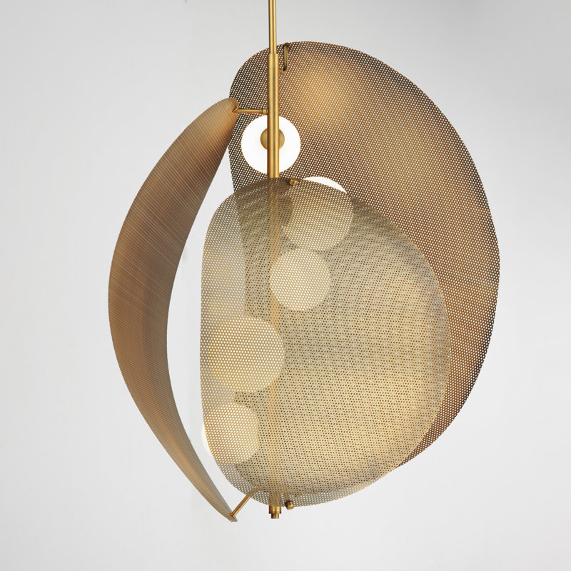 Chips 5 - Light LED Pendant, Natural Aged Brass, Natural Aged Brass