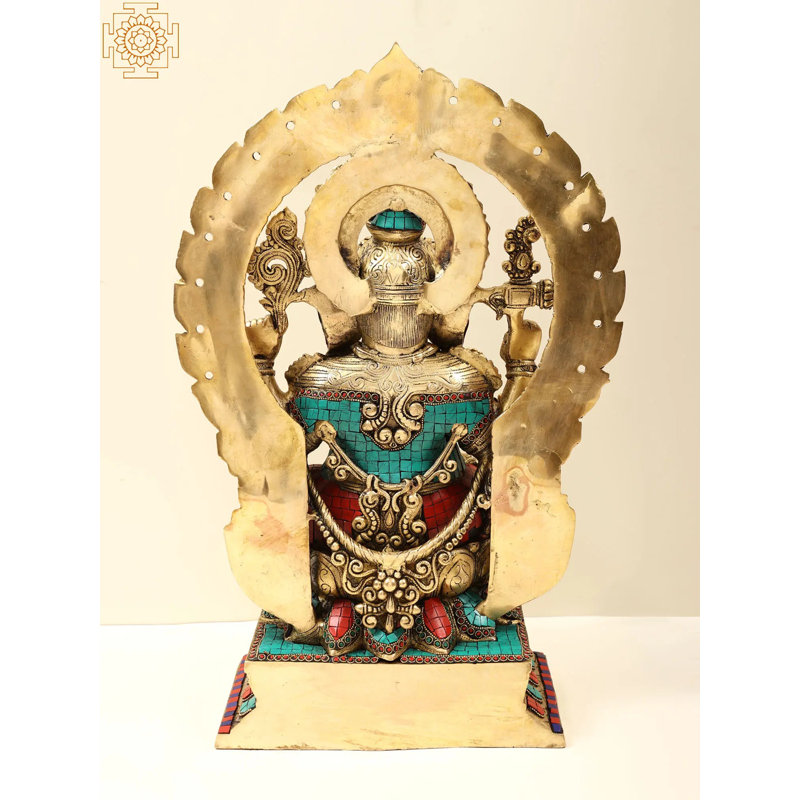 Ganesha en laiton 22 "avec Kirtimukha Prabhavali