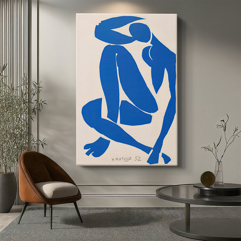 Nu bleu IV (Nu bleu IV) - Toile tendue avec châssis par Henri Matisse, 32 x 48