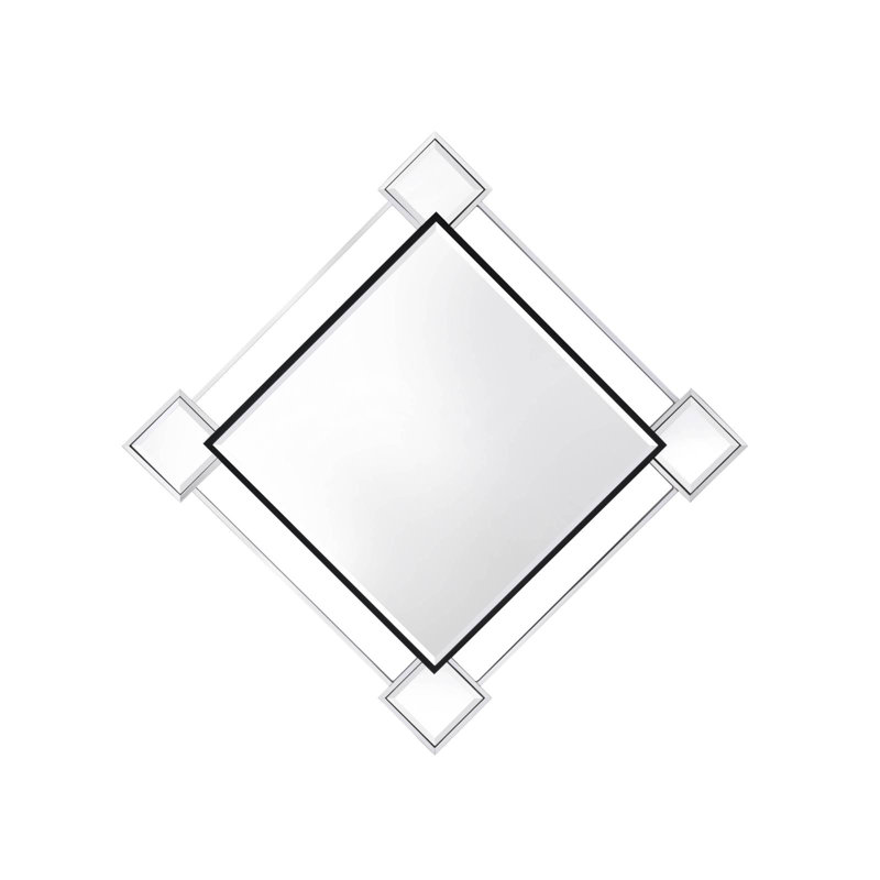 Asbury Mirrored & Chrome Finish Accent Mirror (Assembled)
