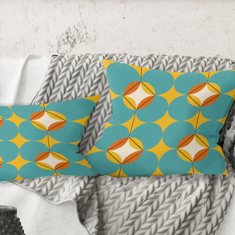 Coussin Diamond Mid-Century Modern, 16 po x 1 po
