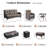 Bruner 7-Piece Swivel Wicker Rattan Patio Fire Pit Conversation Set With Hidden Tank Holder And Ottomans