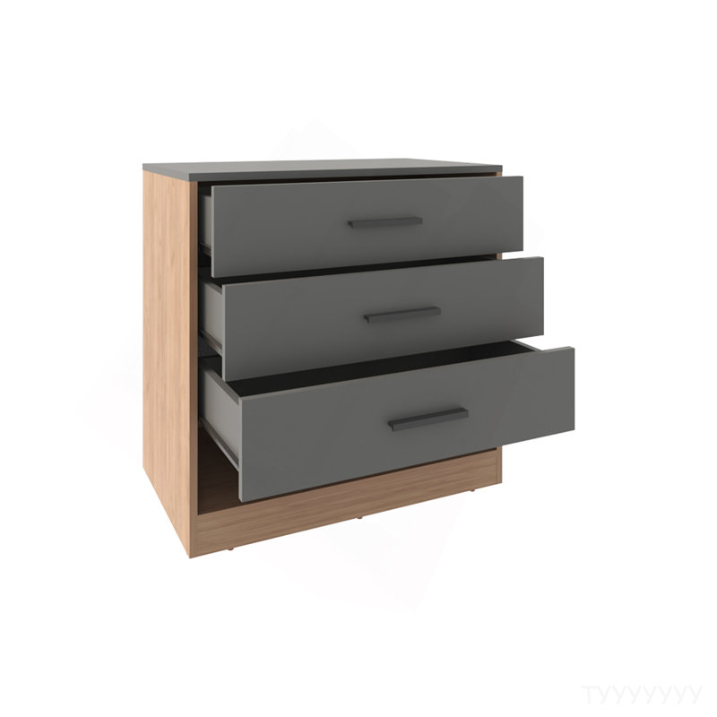 Commode Fraser, gris mat / macadamia