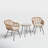 Fuze Wicker 2 - Person Patio Conversation Set with Cushions-1698919975