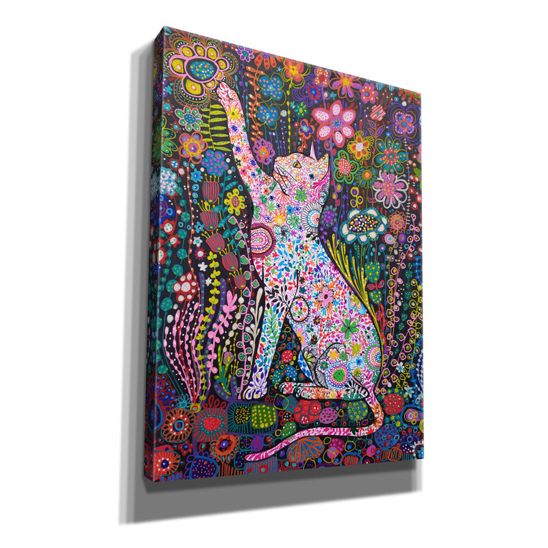 «Gato2» par Noemi Ibarz, reproduction d'art sur toile, H 54 po x l 40 po x P 1,5 po