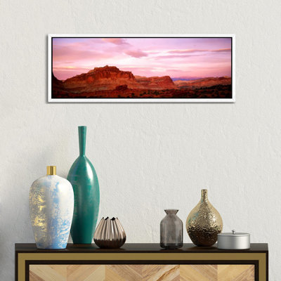 Dusk Panorama Point Capital Reef National Park UT by Panoramic Images - Panoramic Gallery-Wrapped Canvas Giclée on Canvas