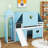Twin Castle Loft Bed With Playhouse Design And Slide-1483572953