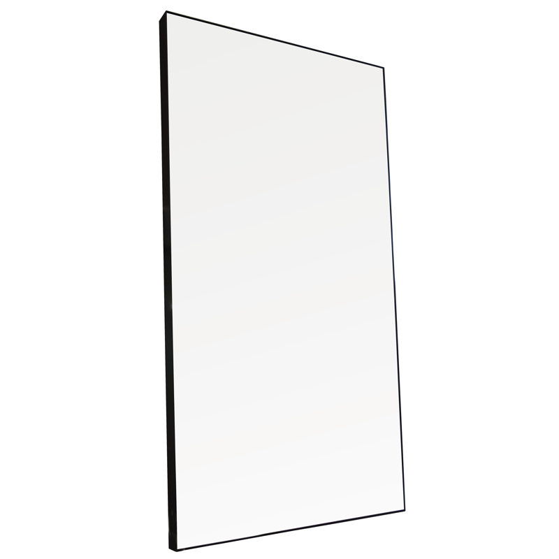 Flat Metal Beveled Wall Mirror, 72" x 36"