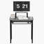 Bureau d'ordinateur moderne avec support pour écran et plateau à clavier, poste de travail compact pour adultes-129185172