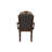 Maximus Arm Chair with Tufted Polyurethane Upholstered Back in Brown