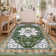 Tapis oriental vert lavable à la machine