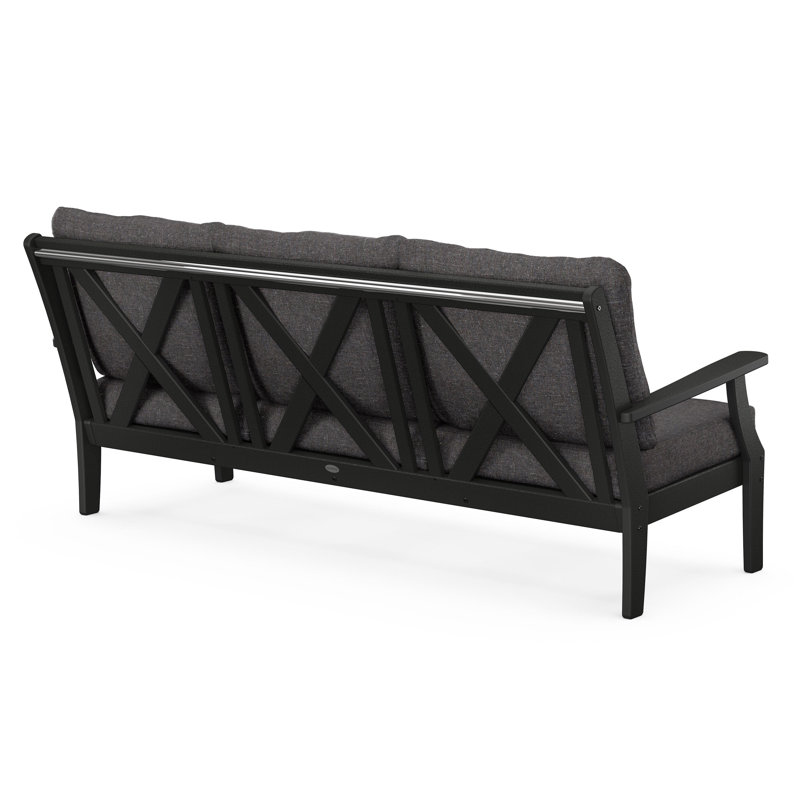 Braxton Deep Seating Sofa, Green, Natural