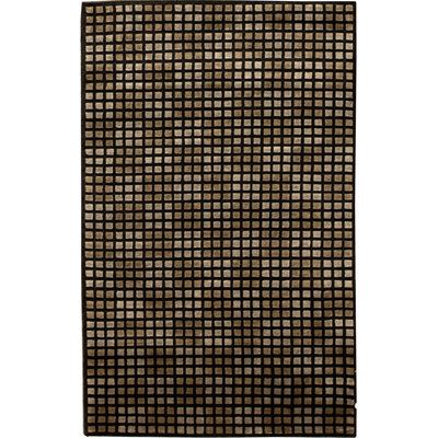 Hand-Knotted High-Quality Black and Green Area Rug