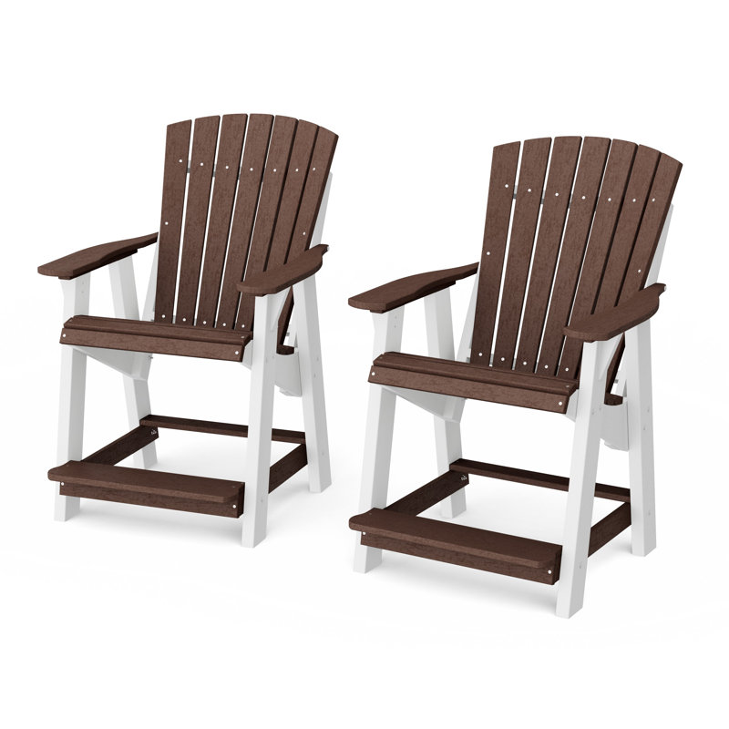 Ensemble de 2 chaises hautes Heritage Adirondack, Brun / Blanc
